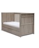 Franklin Grey Wash 4 Piece Cotbed set with Dresser Changer, Wardrobe and Premium Dual Core Mattress image number 9